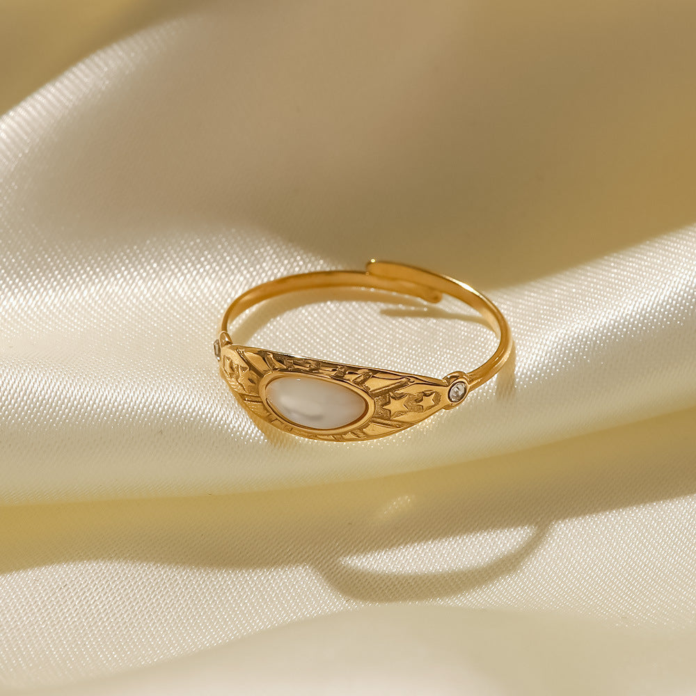 Fransk retro rostfri stålring