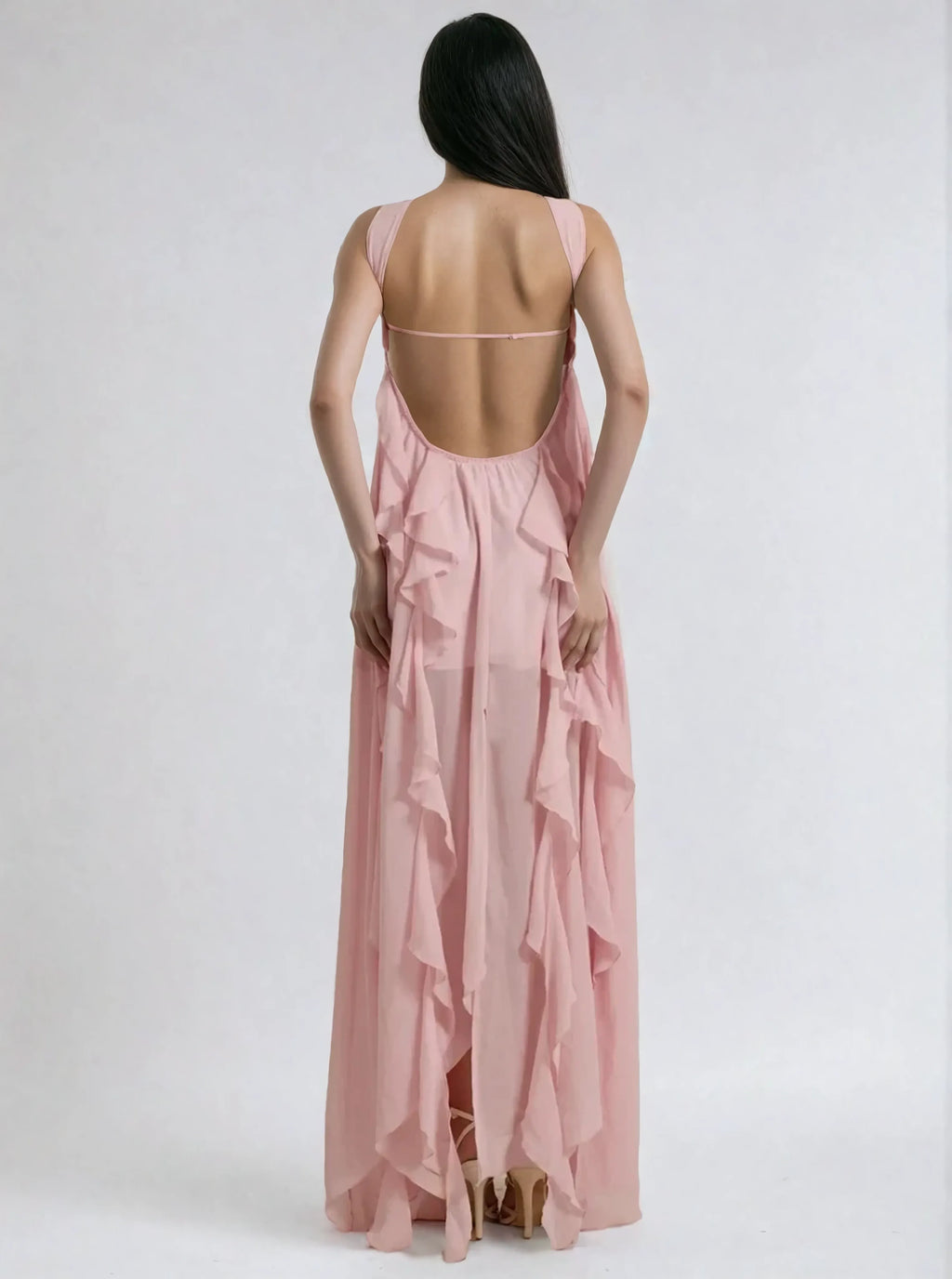 Mariah Chiffon Cascade Gown