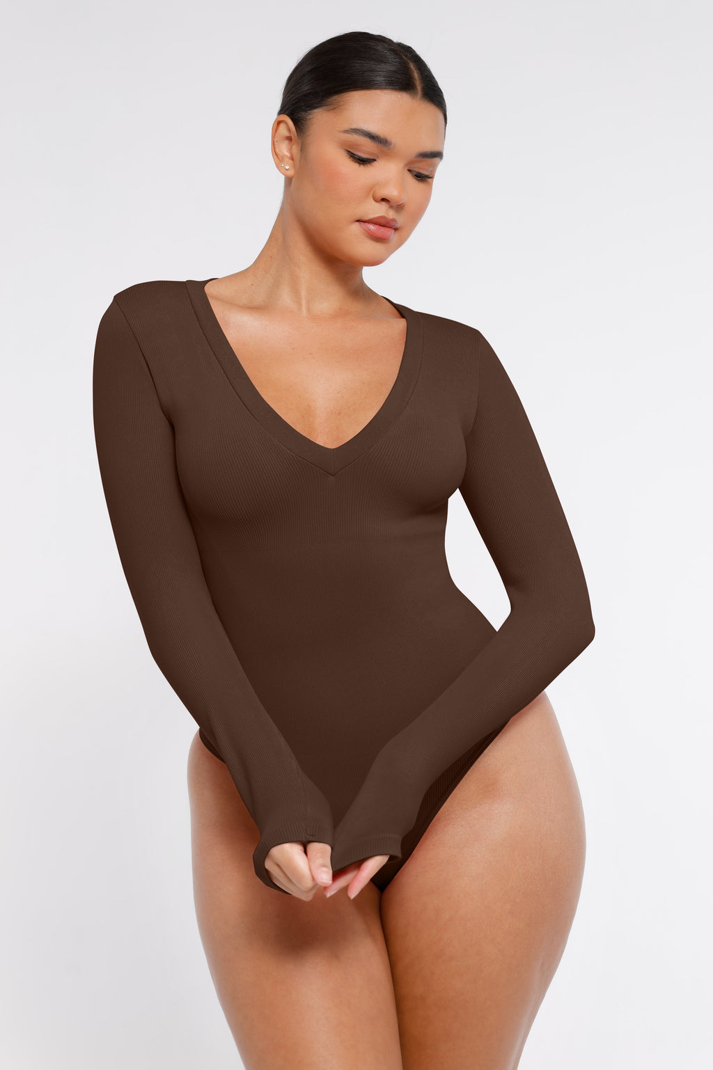 Emma V-ringad figurnära bodysuit