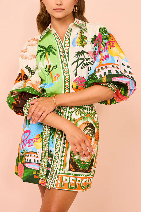 Tropical Postcard Dress