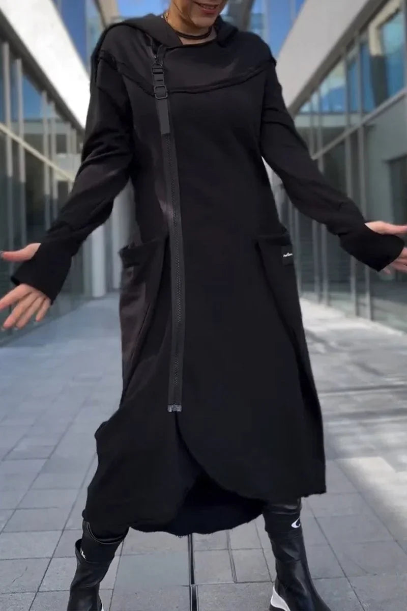 MANA™ | HOODIE LUNGO CON ZIP IN TESSUTI LEGGERI E TRASPIRANTI