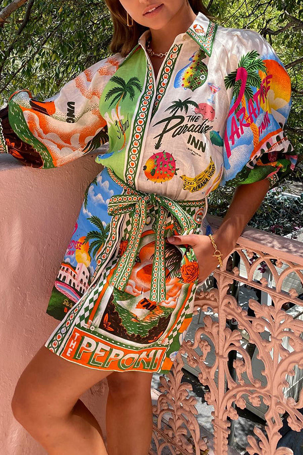 Tropical Postcard Dress