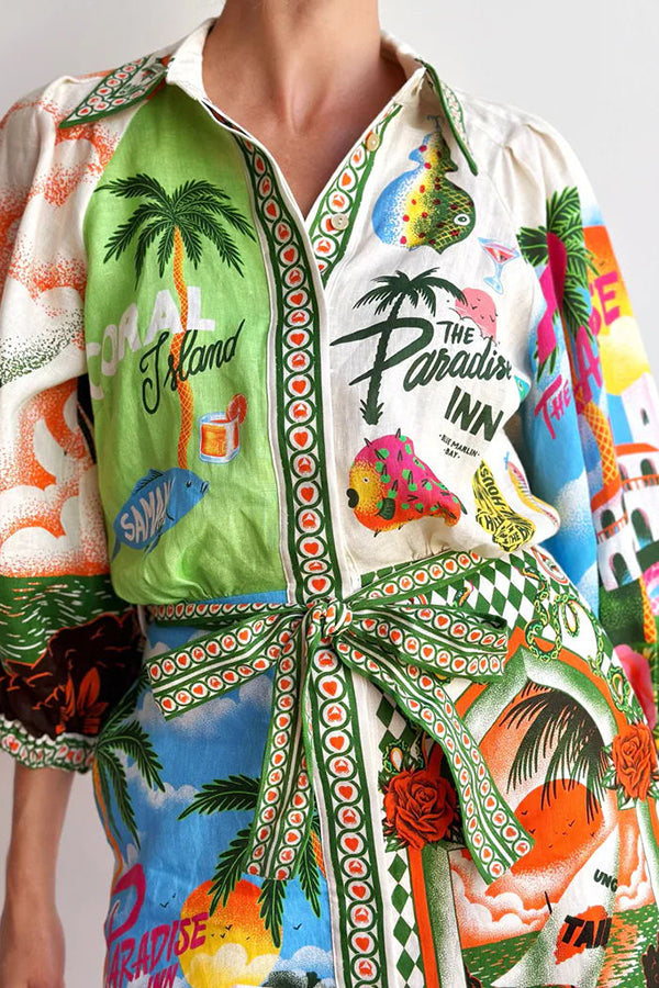 Tropical Postcard Dress