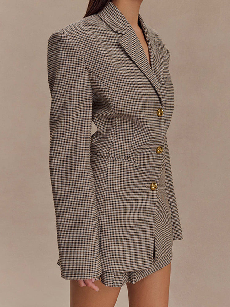 Victoria Checkered Blazer