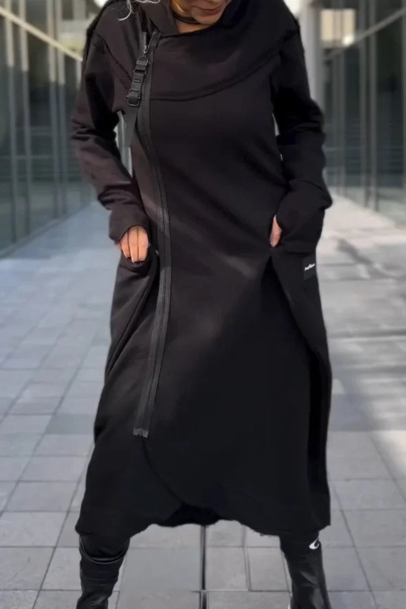 MANA™ | HOODIE LUNGO CON ZIP IN TESSUTI LEGGERI E TRASPIRANTI