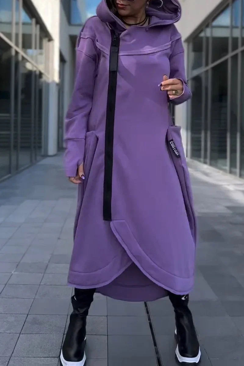 MANA™ | HOODIE LUNGO CON ZIP IN TESSUTI LEGGERI E TRASPIRANTI