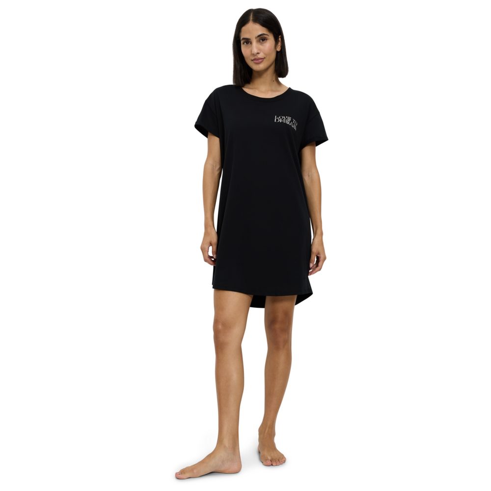 nachthemd korte mouw - Nightdresses NDK X - Zwart