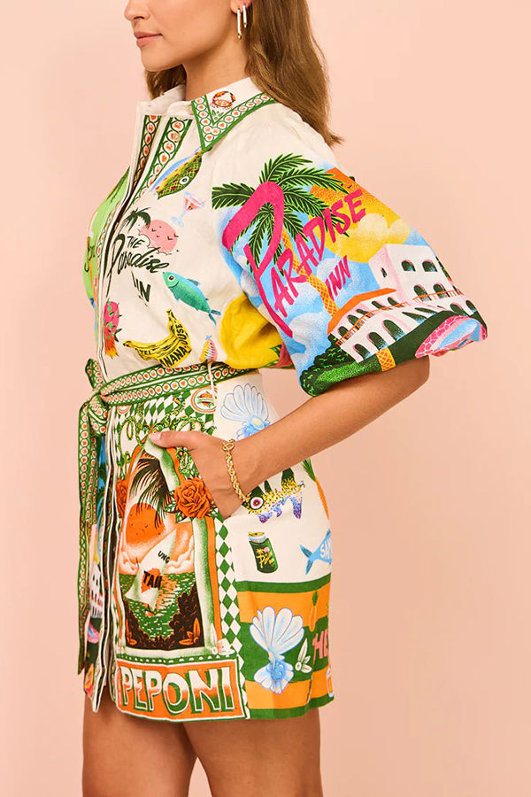 Tropical Postcard Dress