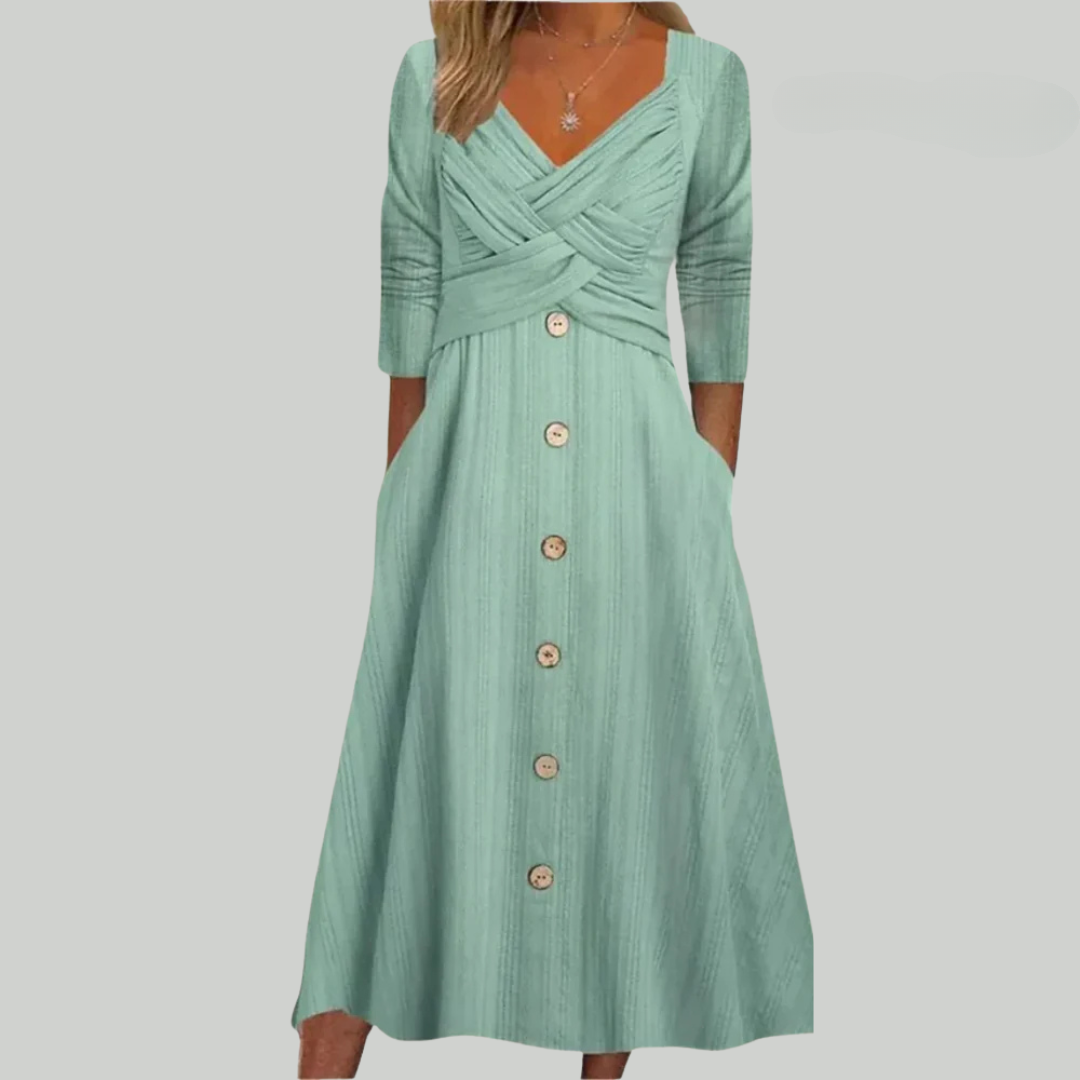 Ivory Button Dress