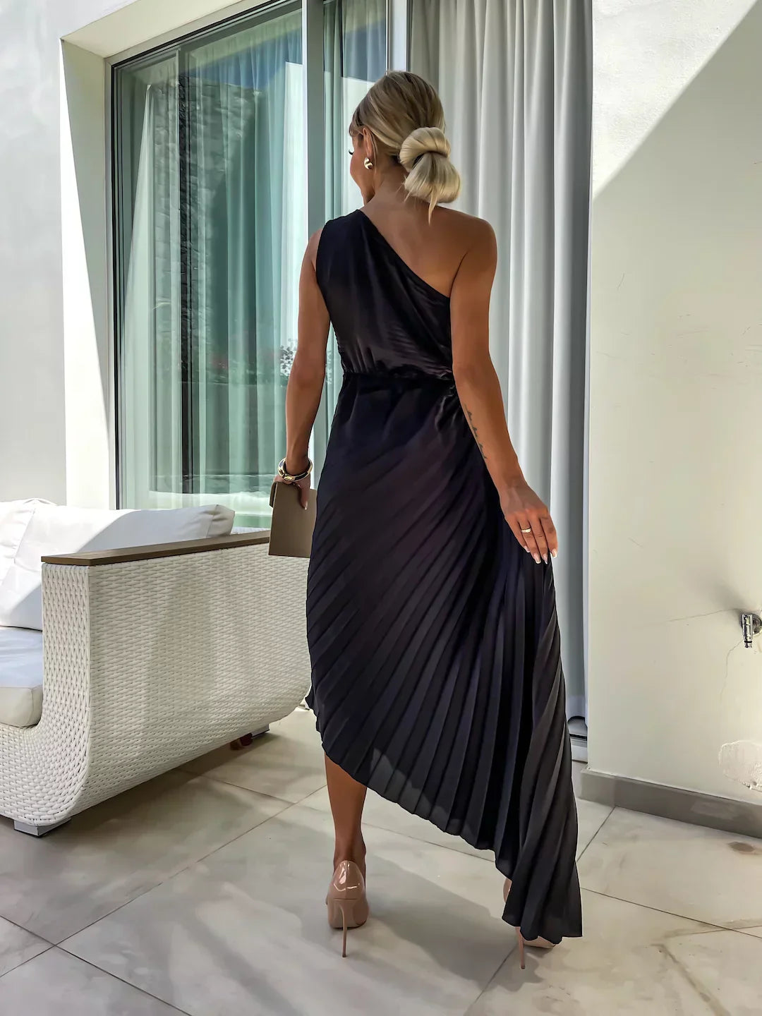Floral Asymmetry Dress
