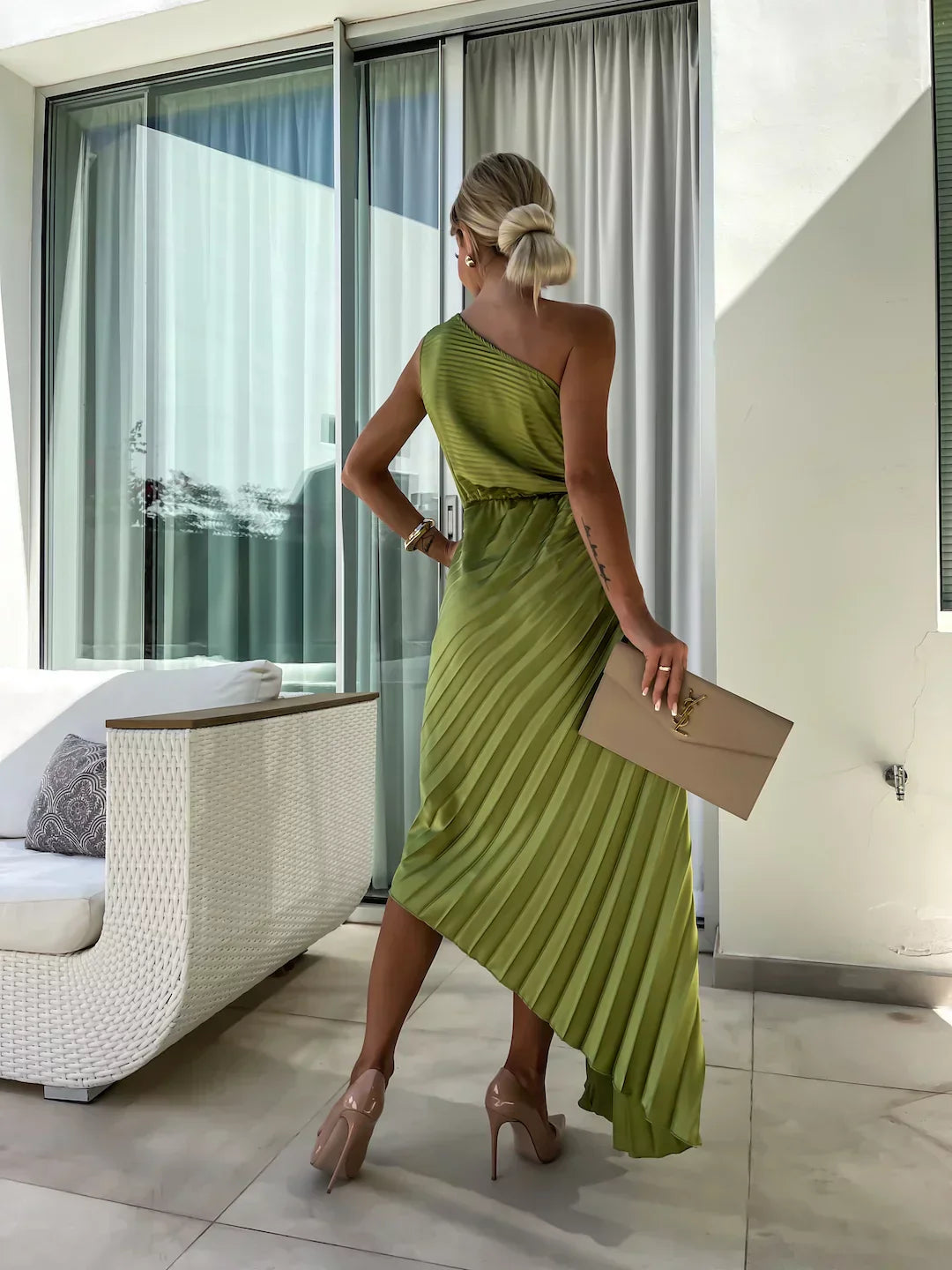 Floral Asymmetry Dress