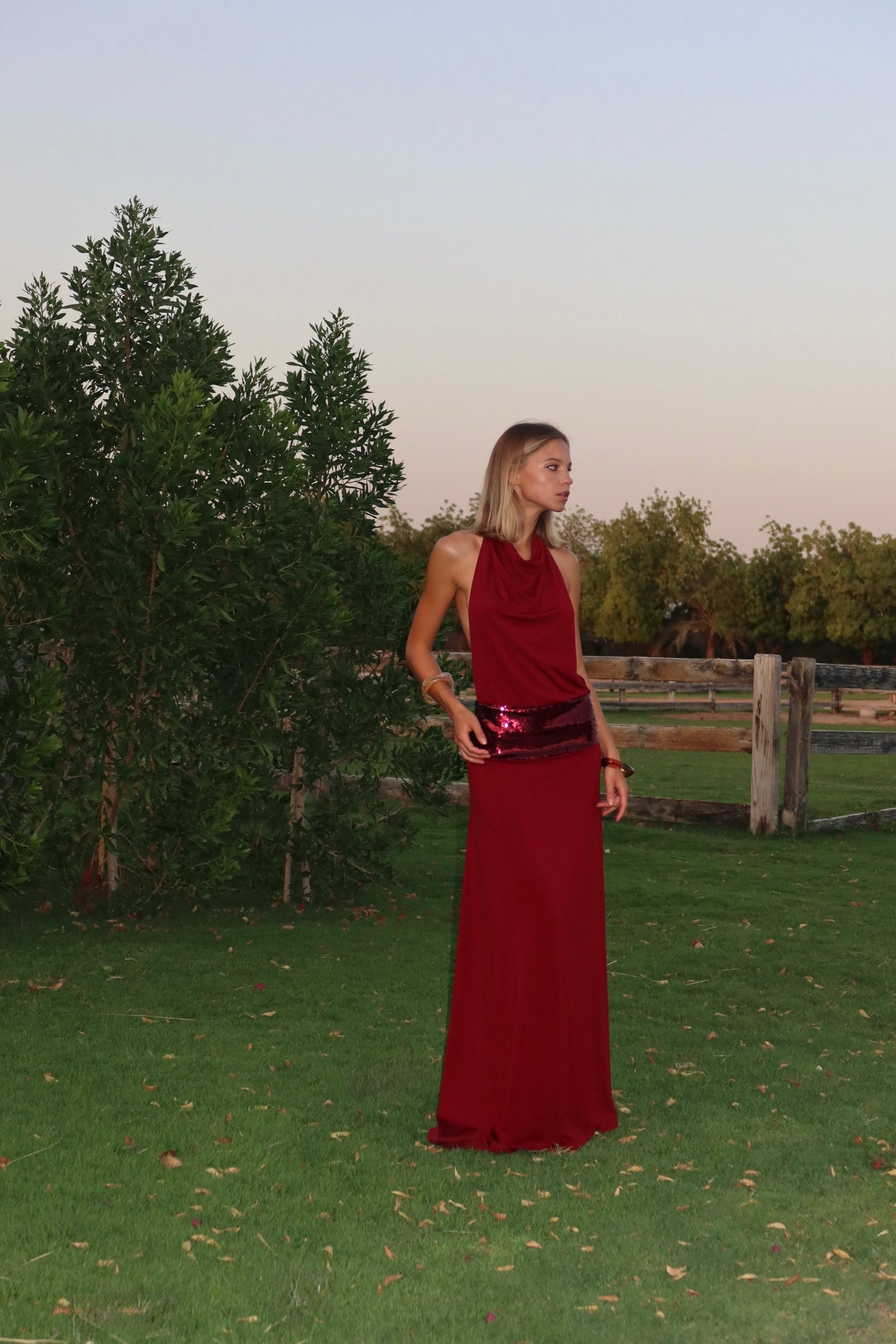Jade Sequin Gown