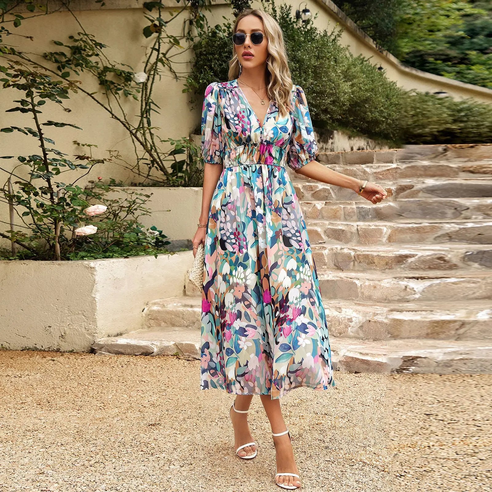 Mira Print Dress