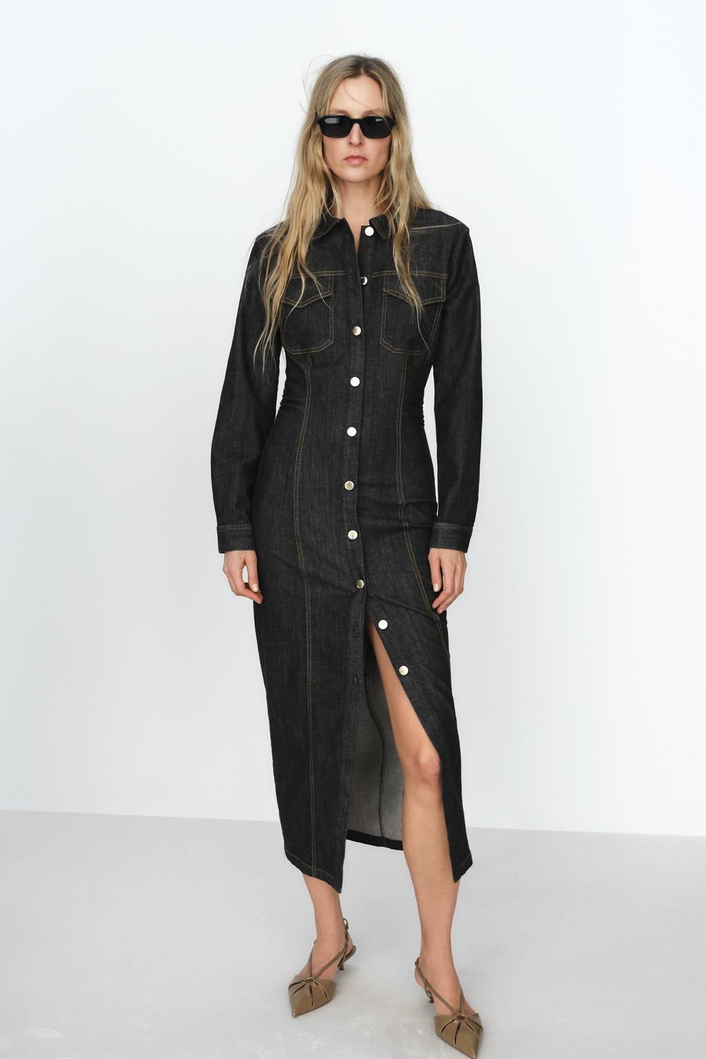 Layorza Denim Maxi Dress
