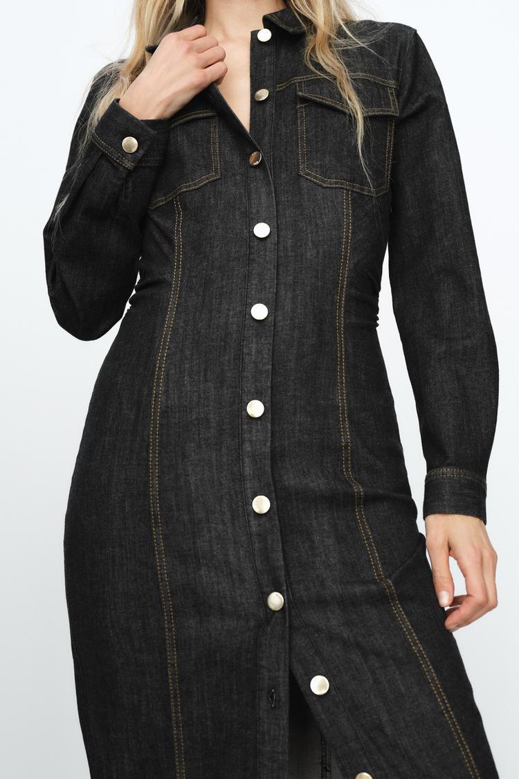 Layorza Denim Maxi Dress